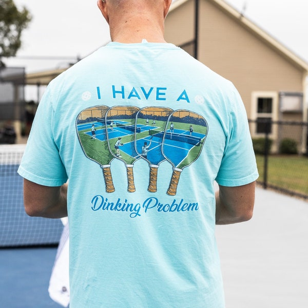 Pickleball T-shirt, Pickleball Birthday Gift, Pickleball Player Men's Tee for Him, Dad Gift for Men, Funny Pickleball Shirt, Dinking Problem