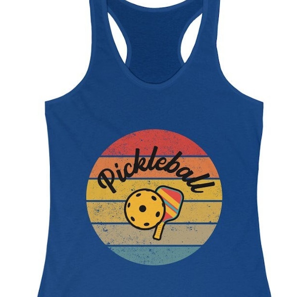 Women's Pickleball Tank Top, Pickleball Paddle Tank Top, Pickleball Ideal Racerback Tank