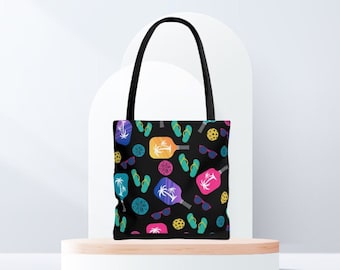 Pickleball tas, strand thema Pickleball tas, Travel Tote voor vrouwen, Women's Pickleball cadeau voor Pickleball speler, canvas tote tas, winkelen