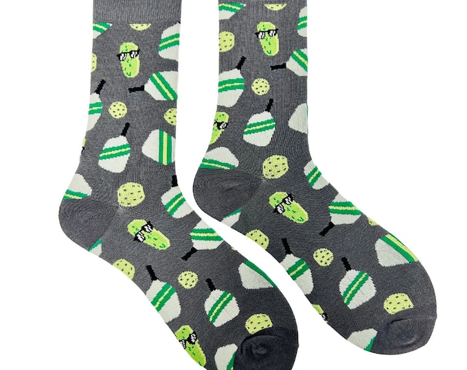 Pickleball Socks, Pickleball Bamboo Crew Socks Him and Her, Pickleball Gift, Pickleball Accessory for Pickleball Players, Fathers Day Gift