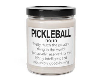 Bougie Pickleball, bougie de pickleball de soja parfumée Noun, bougie de 9 oz, cadeau de pickleball drôle pour joueur de pickleball, bougie de sport,