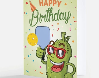 Pickleball Birthday Card Pickleball Gifts for Men Pickleball Gifts for Women Pickleball Cards Funny Birthday Card Pickle Ball Gifts for Her