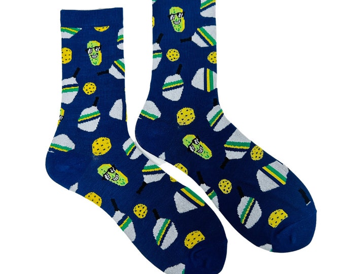 Pickleball Socks, Pickleball Gifts Bamboo Sock, Pickleball Accessories for Pickleball Players, Crew Sports Socks, Funny Socks for Men, Women