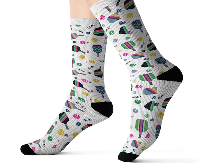 Womens Pickleball Socks, Pickleball Gift for Women, Fun Socks, Dink, Pickleball Player