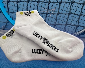 Tennis Gift For Women, Tennis Lucky Love Ankle Socks, Girls Tennis Accessory for Tennis Players, Tennis Racket Sports Socks, Tennis Team
