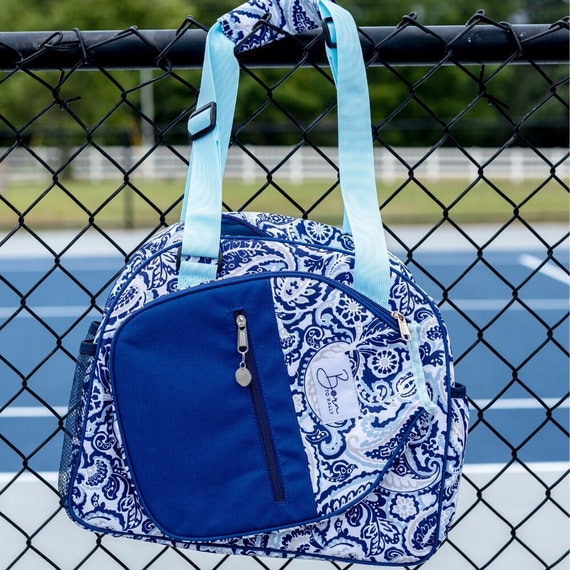 Pickleball Bag, Pickleball Gift for Women, Pickleball Accessories, Navy Pickleball Player Pickleball Gear Pickle Ball Tote Bag Paddle Holder