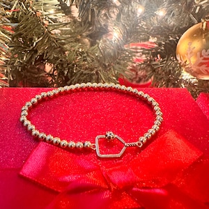 Pickleball Charm Bracelet,18K Gold Plated Beaded Ball Chain Jewelry for Women, Stackable Stretch Elastic Gold Bracelets, Pickleball Gift