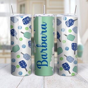 Personalized Pickleball Name Tumbler Gift, Pickleball 20oz Water Bottle, Stainless Steel Cup with Pickle Ball Design, Team Pickleball Gifts