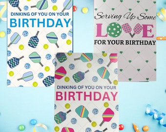 Pickleball Birthday Card, Pickleball Gifts for Men Pickleball Gifts for Women Pickleball Cards Funny Birthday Card, Dink Responsibly