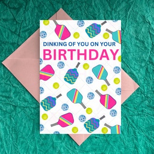 Pickleball Birthday Card Pickleball Gifts for Men Pickleball Gifts for Women Pickleball Cards Funny Birthday Card Pickle Ball Gifts for Her