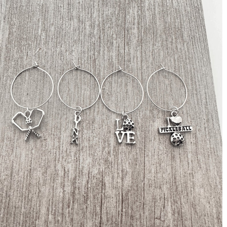 Born to Rally Pickleball Wine Stopper and Charms - Thumbnail 2