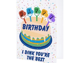 Pickleball Birthday Card, Pickleball Gifts for Women, Pickleball Gifts for Men Pickleball Cards Funny Birthday Card Pickle Ball Gift, Wrap