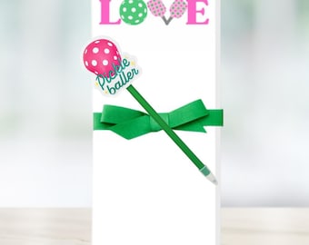 Pickleball Notepad Pen Set, Pickleballer Pen, To Do After Pickleball List Pad, Love Pickleball Gift for Women, Pickleball Accessories