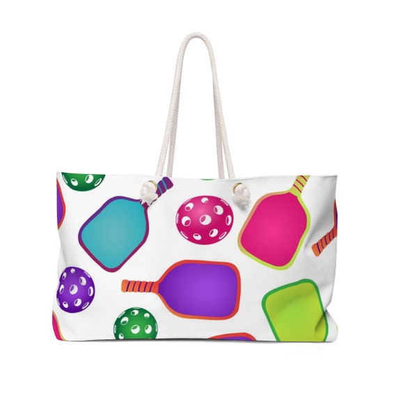 Cute Pickleball Tote Bag For Women - Large Paddle Bag With Adjustable Strap