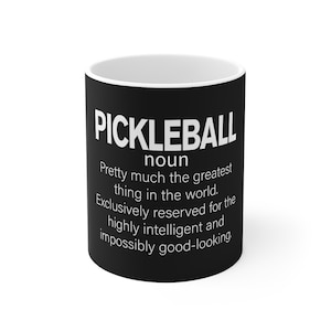 Pickleball Mug, Pickleball Noun Mug, 11oz Pickleball Mug for Men and Women, Funny Pickleball Gift for Pickleball Player