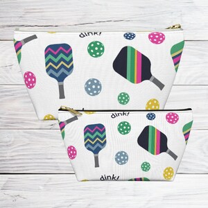 Pickleball Cosmetic Bag, Pickleball Make Up Bag, Pickleball Toiletry Bag, Pickleball Gift for Mom, Ideas, Accessory Bag, Pickleball Clutch,