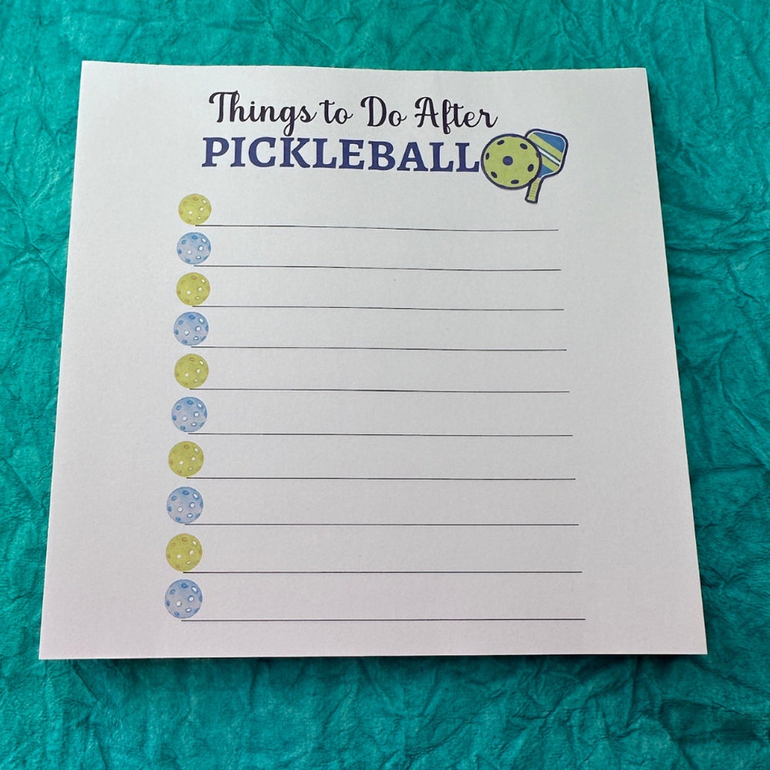 Picklball Notepad Pickleball Notepad, Things to Do After Pickleball Pickleball Gifts ...