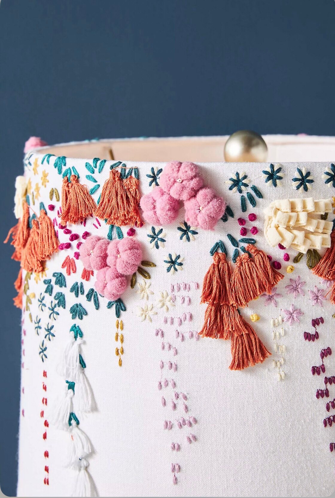 Abat-Jour Brodé Garden