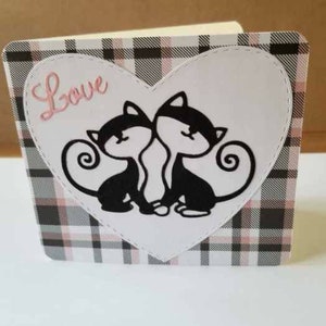 Valentinstag Karte Katze