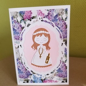 carte pour communion ou baptême