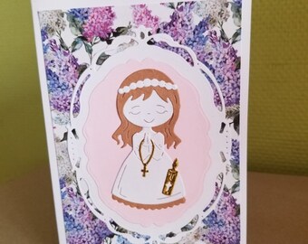 carte pour communion ou baptême