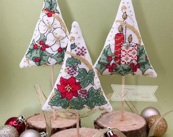 Mini árboles de Navidad • Patrón de costura de Faby Reilly