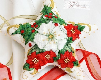 Estrella rosa navideña • Patrón de costura de Faby Reilly