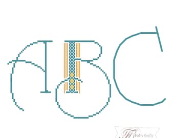 Alfabeto Art Decó • Patrón de costura de Faby Reilly