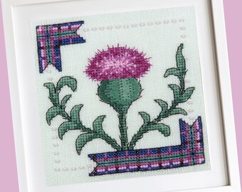 Sassy Thistle • cross-stitch PDF pattern