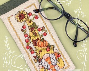 Estuche para gafas de gnomo de Acción de Gracias • Patrón de costura de Faby Reilly