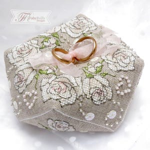 Once Upon a Rose Biscornu • cross-stitch PDF pattern