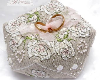 Once Upon a Rose Biscornu • Faby Reilly needlework pattern