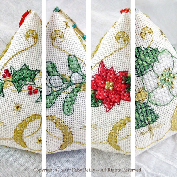 Sparkly Christmas Humbugs • cross-stitch PDF pattern