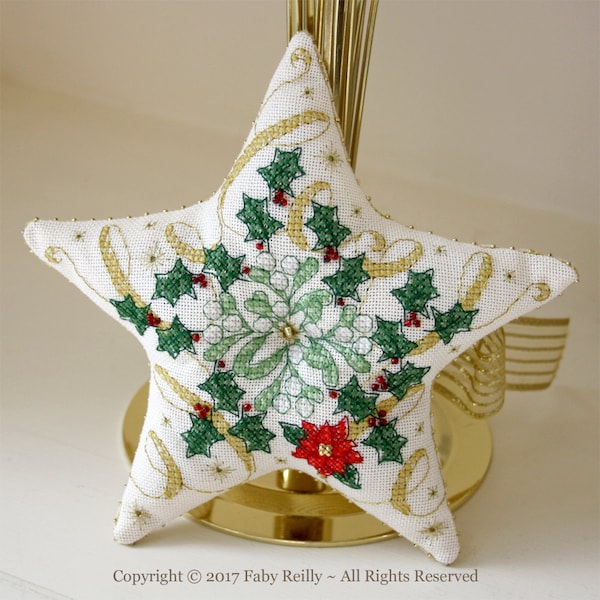 Sparkly Christmas Star • cross-stitch PDF pattern