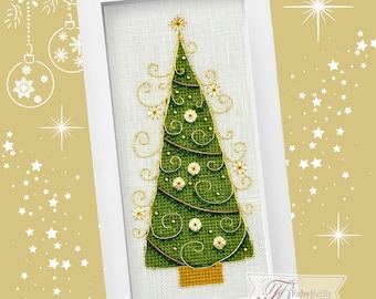 Árbol de bordado dorado • Patrón de costura de Faby Reilly