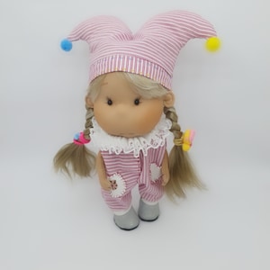 Clown doll,Jester doll,Rag doll,Decorative doll,Tiny doll,Interior dolls,Cloth doll,Tiny baby doll,Tilda doll,Art doll,Doll handmade,Gift