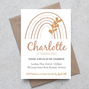 Rainbow Birthday Invitation | Editable Rainbow Invite | Printable Rainbow Invitation | Birthday Invitation Template | First Birthday Invite