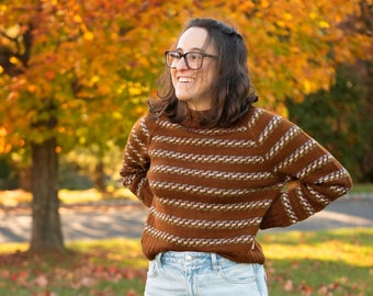 Syncopated Stripe Sweater Knitting Pattern