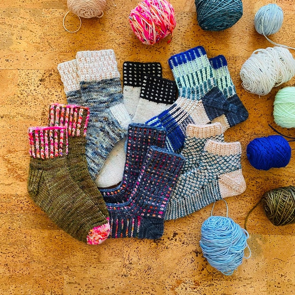 Peekaboo Sock Collection Knitting Pattern