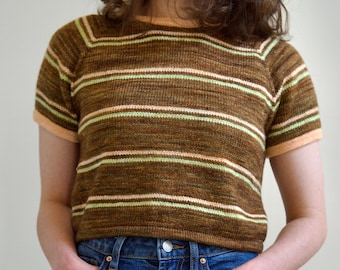 Modèle de tricot de t-shirt Raglan Ringer