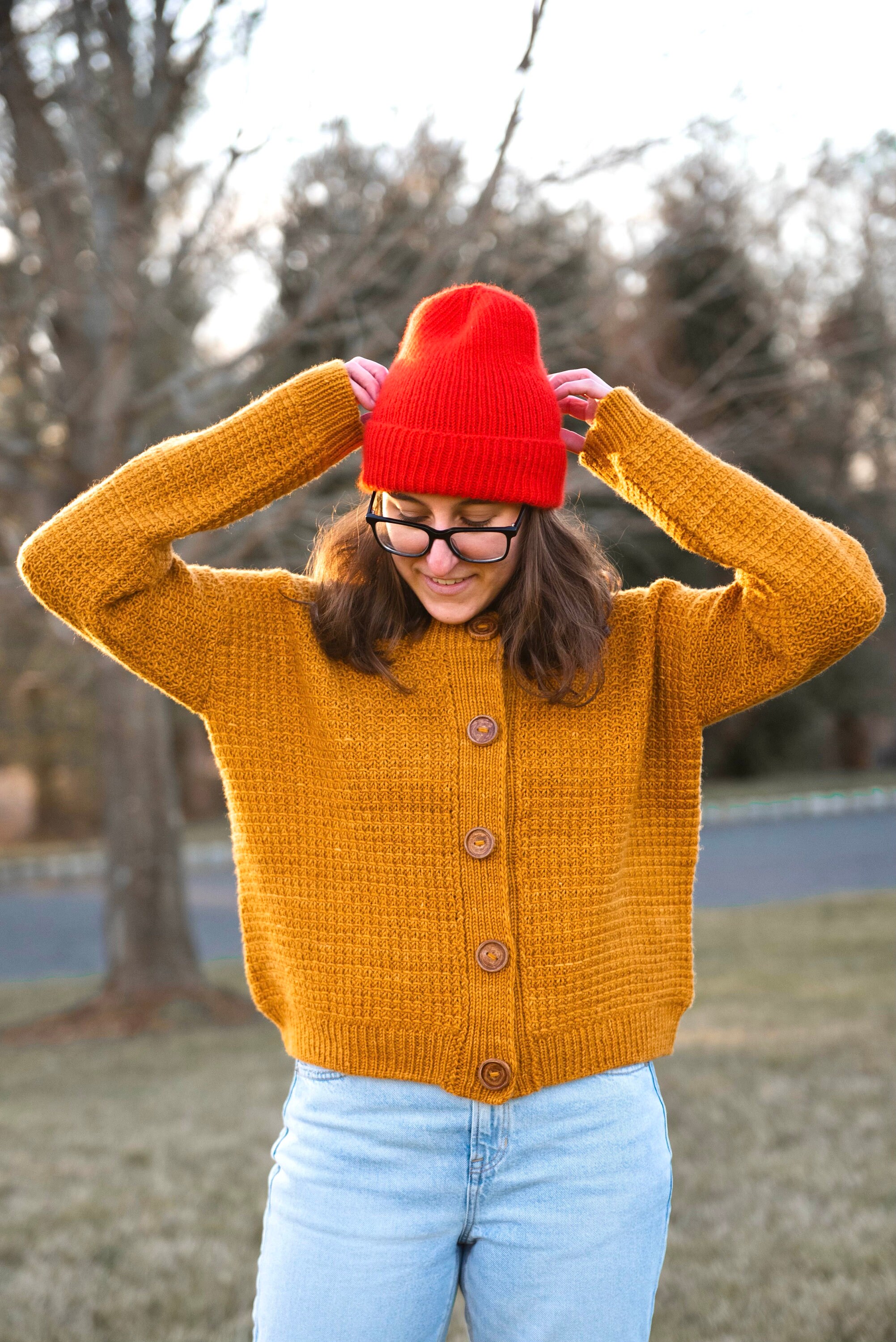 トップス PERVERZE Archive Knit Cardigan Orange il_fullxfull.6584707055_a9pt.jpg