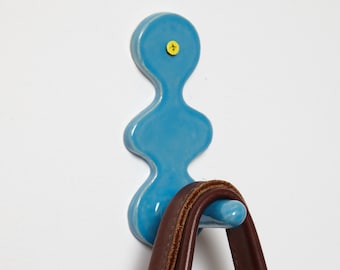 Blue Bubble Ceramic Wall Hook