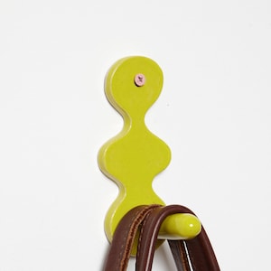 Neon Chartreuse Bubble Ceramic Wall Hook image 3