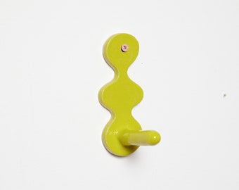 Neon Chartreuse Bubble Ceramic Wall Hook