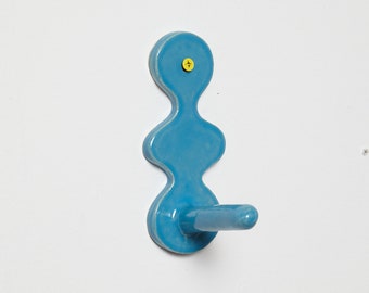 Blue Bubble Ceramic Wall Hook
