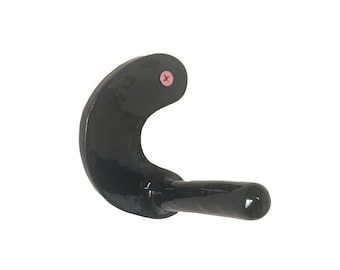 Black Swoop Ceramic Wall Hook