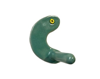 Seafoam Green Swoop Ceramic Wall Hook