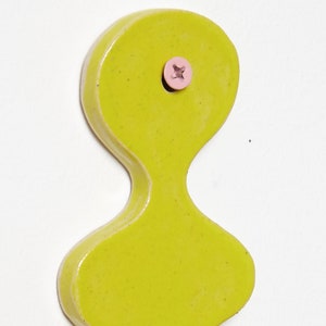 Neon Chartreuse Bubble Ceramic Wall Hook image 5