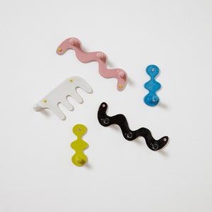 Pink Wiggle Ceramic Wall Hook image 6