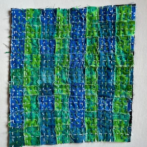 Boro Sashiko Lattice Pattern Patch
